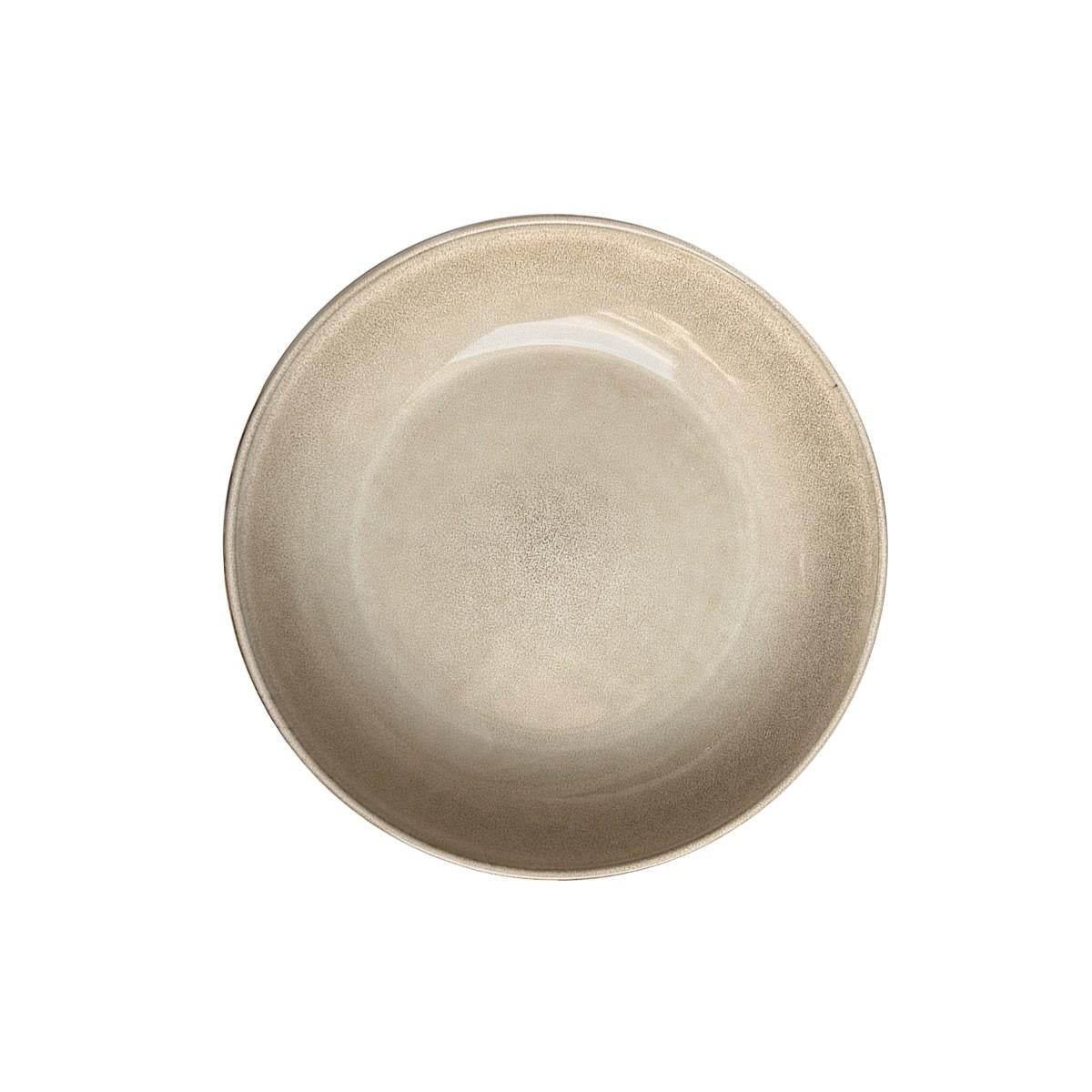 Set 6 Bowl Redondo Ceramica 21.8X5 Cm Beige Linea Oslo