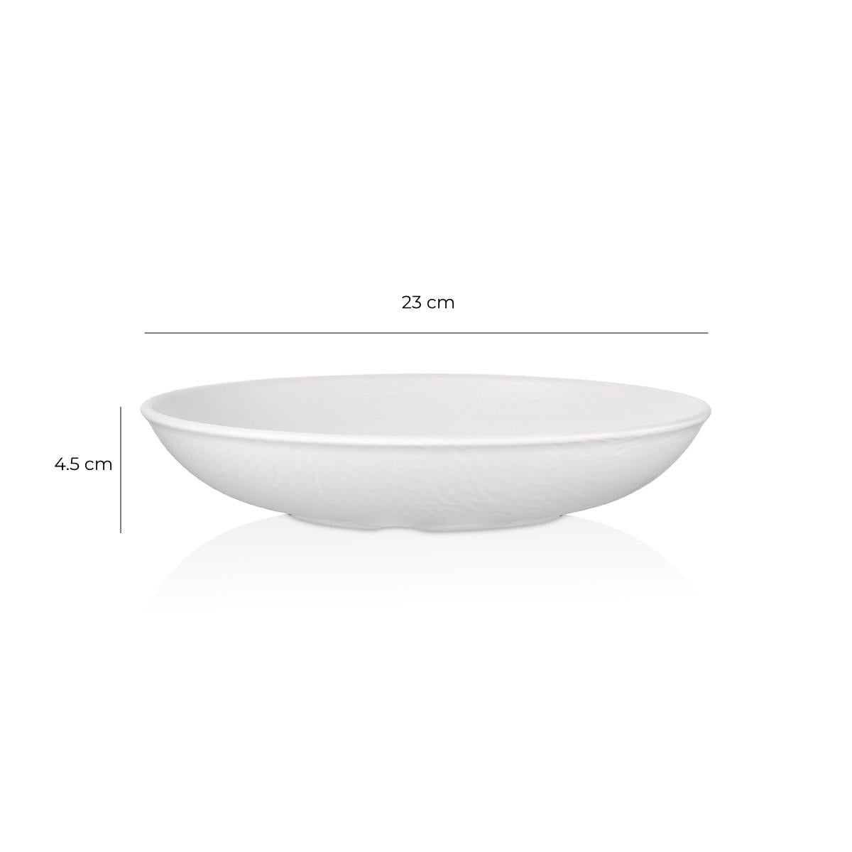 Plato Hondo Melamina Blanca 23 Cm Línea Tilda