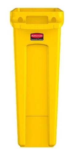 Basurero Slim Jim Ventilado Amarillo