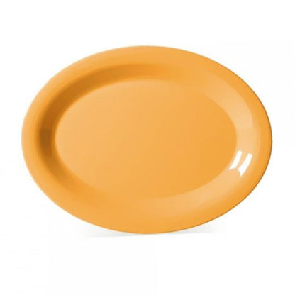 SET 4 PLATO OVALADO MELAMINA AMARILLO TROPICAL