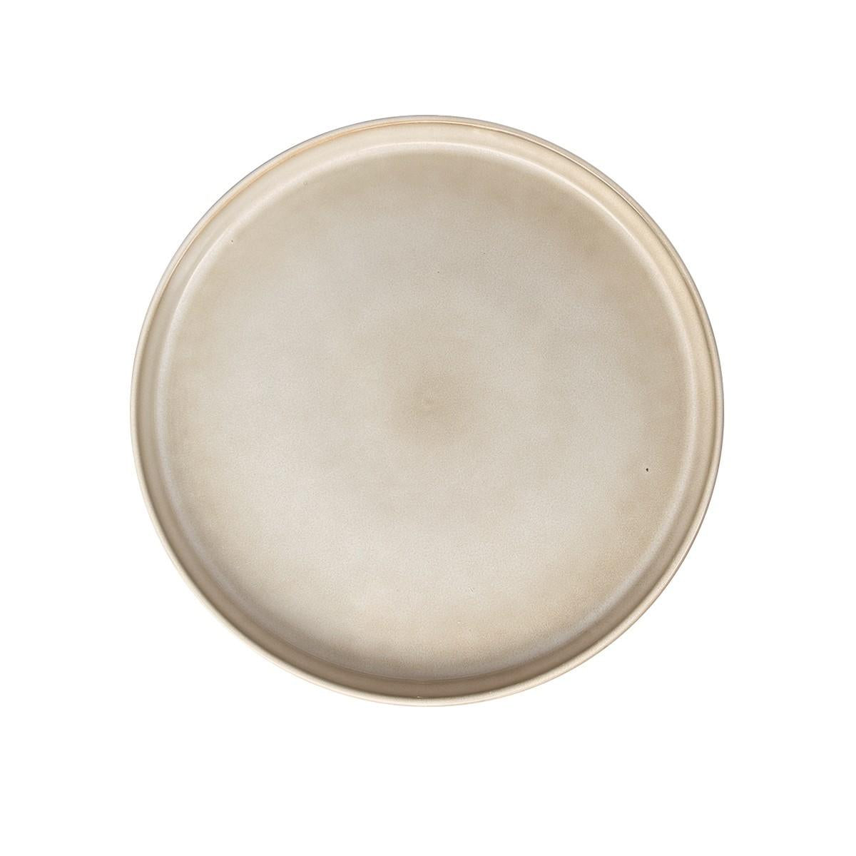 Set 6 Platos Redondo Ceramica 26.5 Cm Beige Linea Oslo