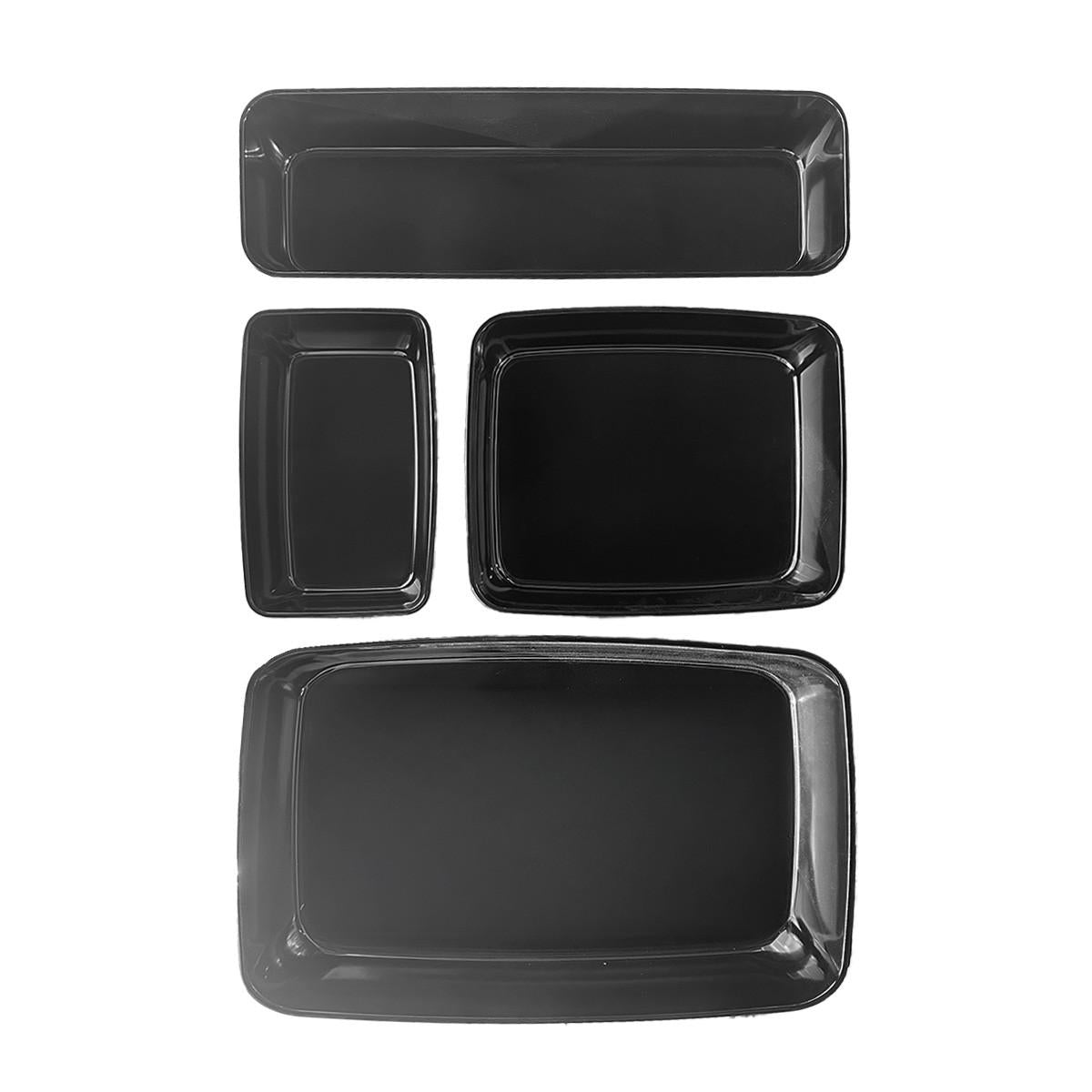 Recipiente Negro Melanina Gn 1/4 Med  26.5x16.2x7.5h Cm