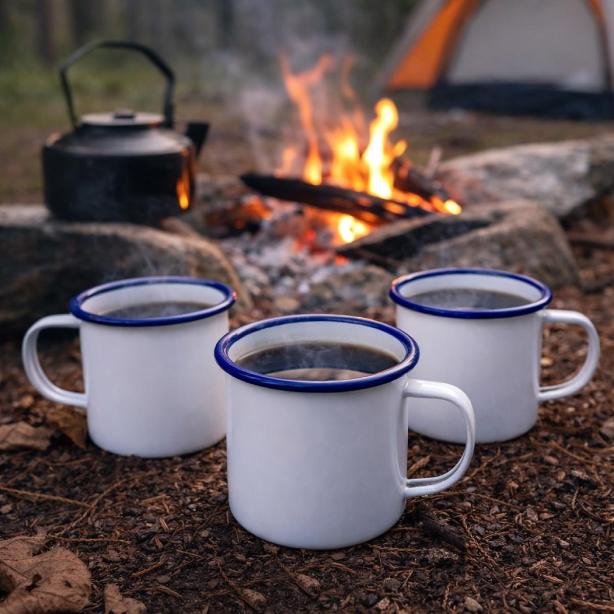 Mug Enlozado Blanco 350 Ml