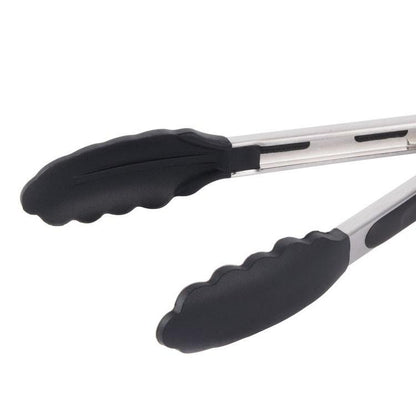 Tenaza Acero Inoxidable Con Punta De Silicona 23 Cm