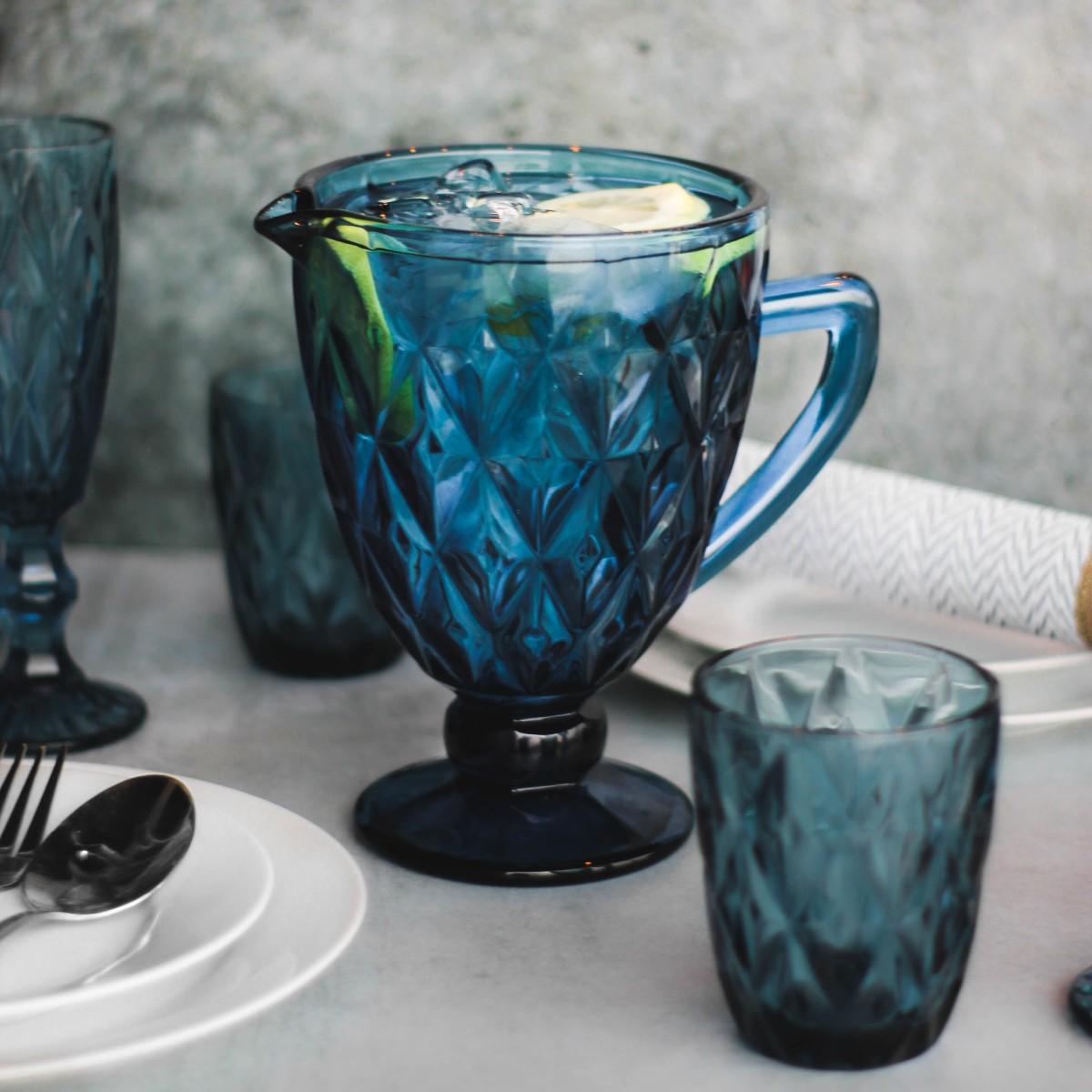 Vaso Vidrio 240 Ml Azul Línea Navy