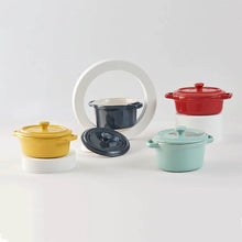 Mini Olla Ovalada Cerámica Roja