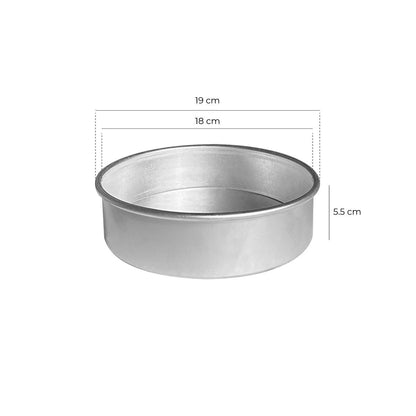 Molde De Aluminio Redondo Base Desmontable 18 Cm