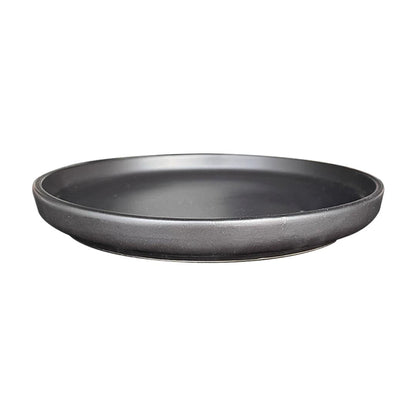 Plato Entrada Cerámica Rustica 21 Cm Negro Línea Oslo