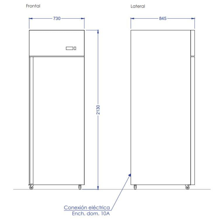 Refrigerador Vertical 1 Puerta Sólida 700 Litros Norkalt