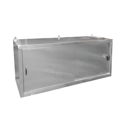Gabinete Aéreo Acero Inoxidable Mural Puertas Correderas 160 Cm