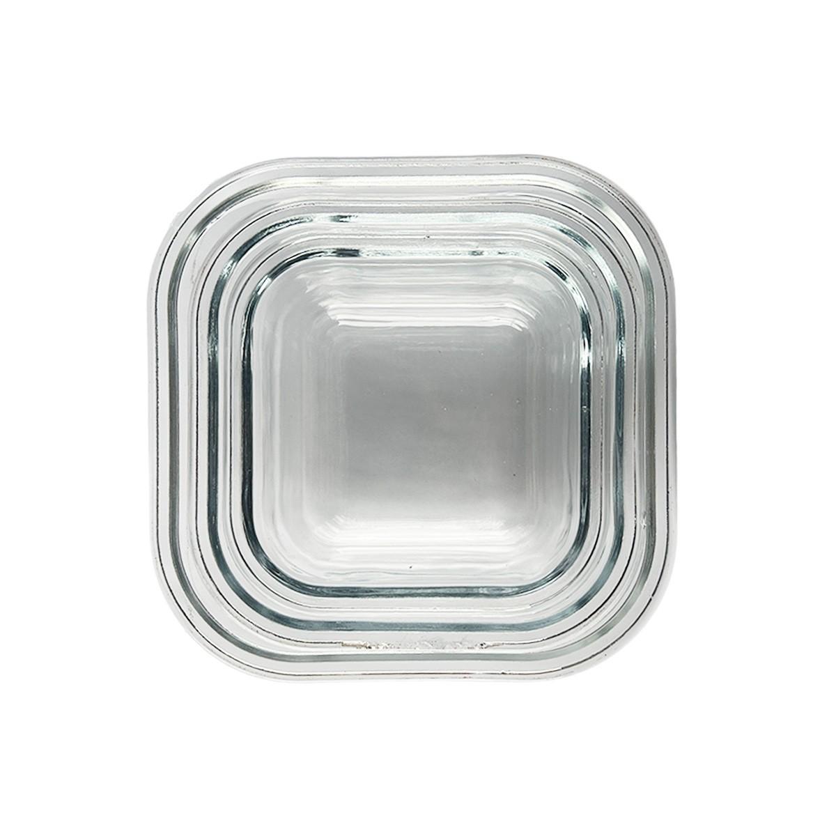 Set Tupper Hermético Cuadrado 3 piezas 390/520/800ml
