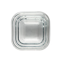 Set Tupper Hermético Cuadrado 3 piezas 390/520/800ml