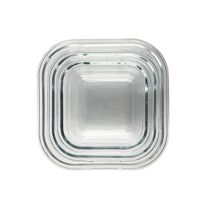 Set Tupper Hermético Cuadrado 3 piezas 390/520/800ml