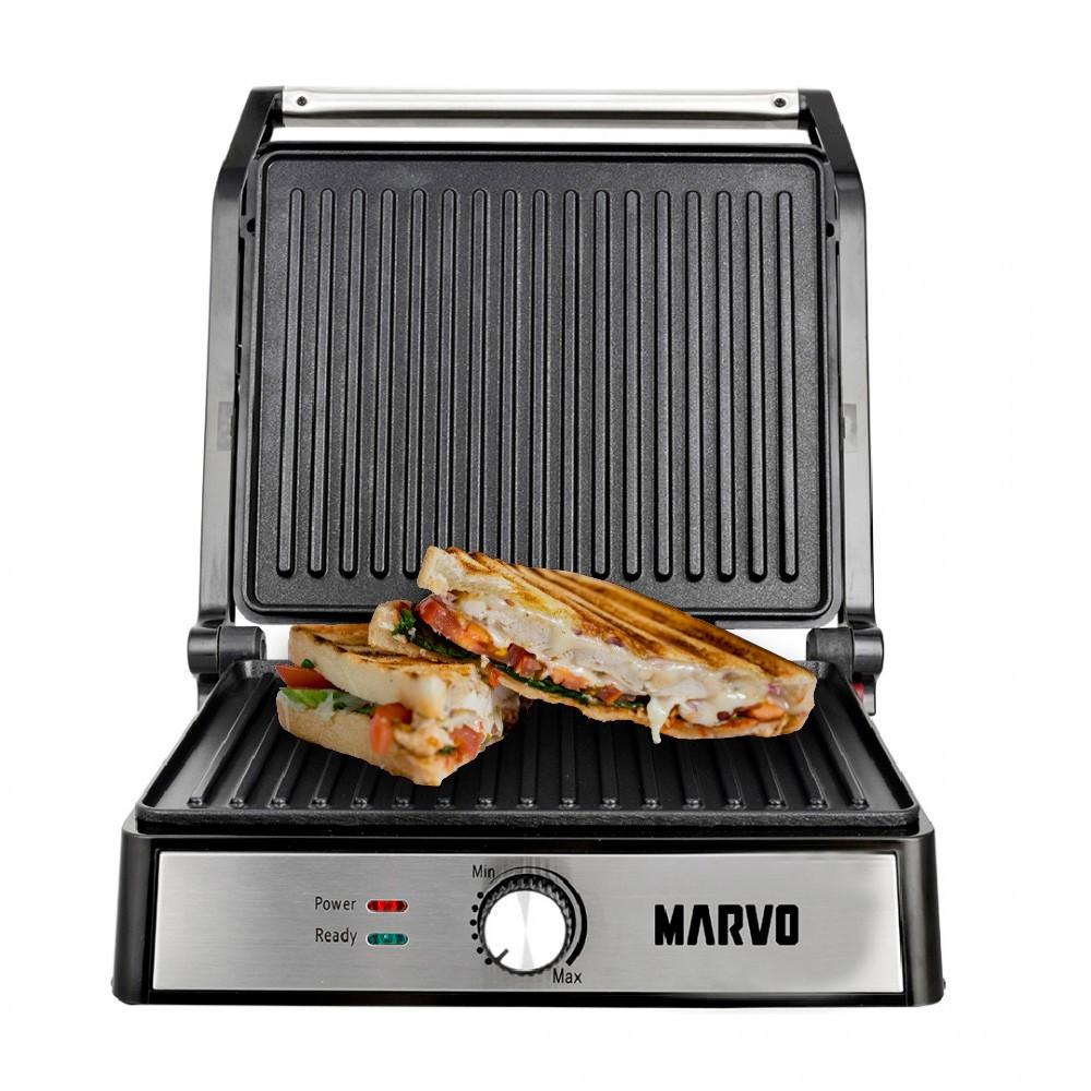 Plancha Doble Contacto Grillada Marvo