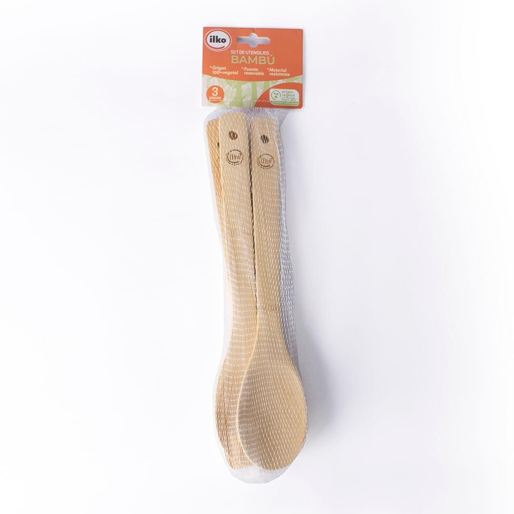 Set 3 Utensilios Bambú Renovable