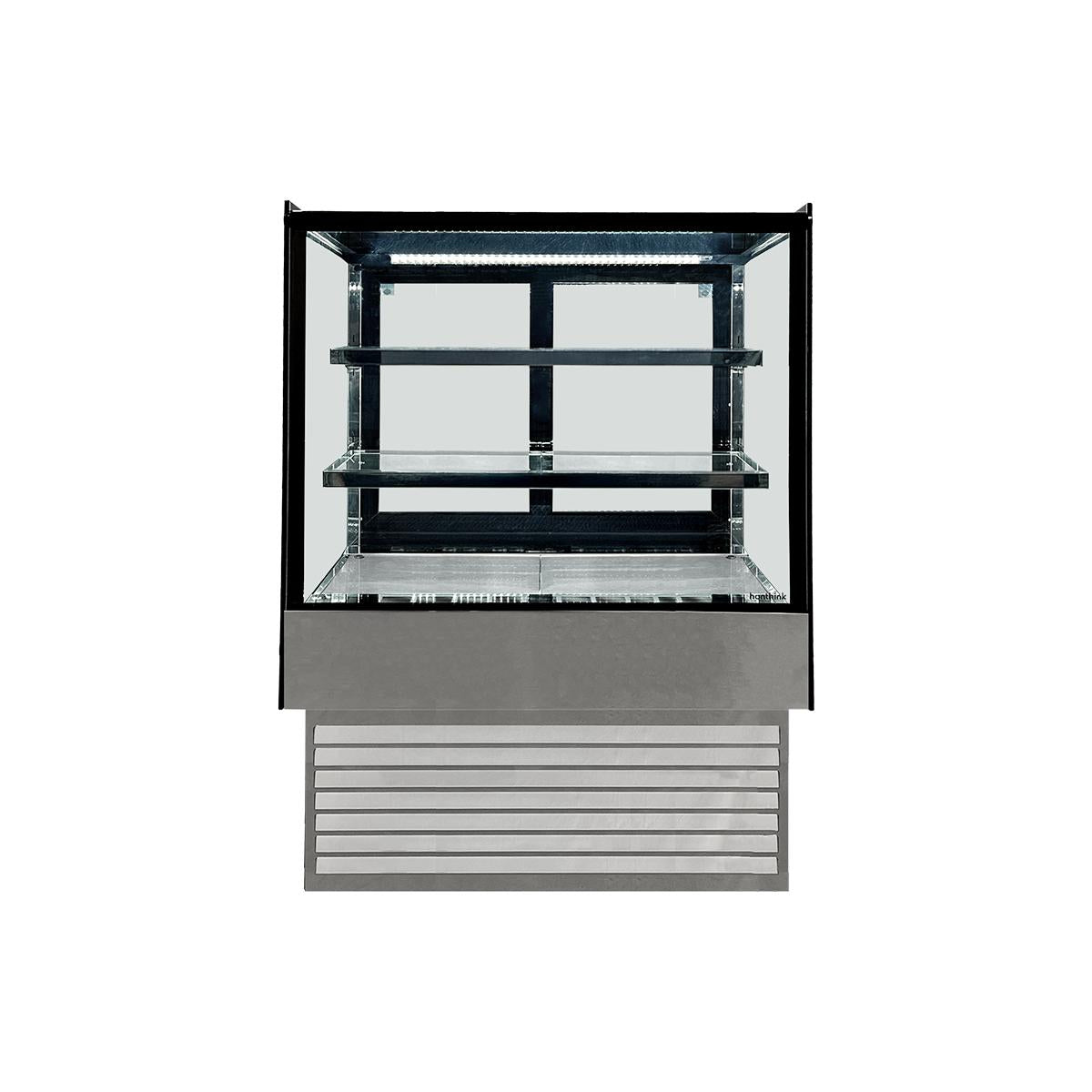 Vitrina Pastelera Rectangular Plateada Línea Market 900 x 700 x 1200 mm Norkalt