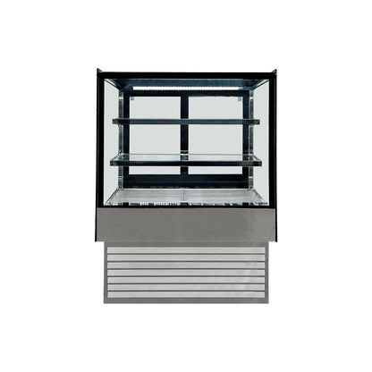 Vitrina Pastelera Rectangular Plateada Línea Market 900 x 700 x 1200 mm Norkalt