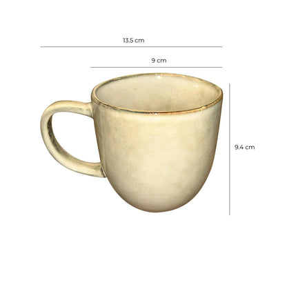 Set De 6 Mug 330 Ml Ceramica Arena Línea Rustica