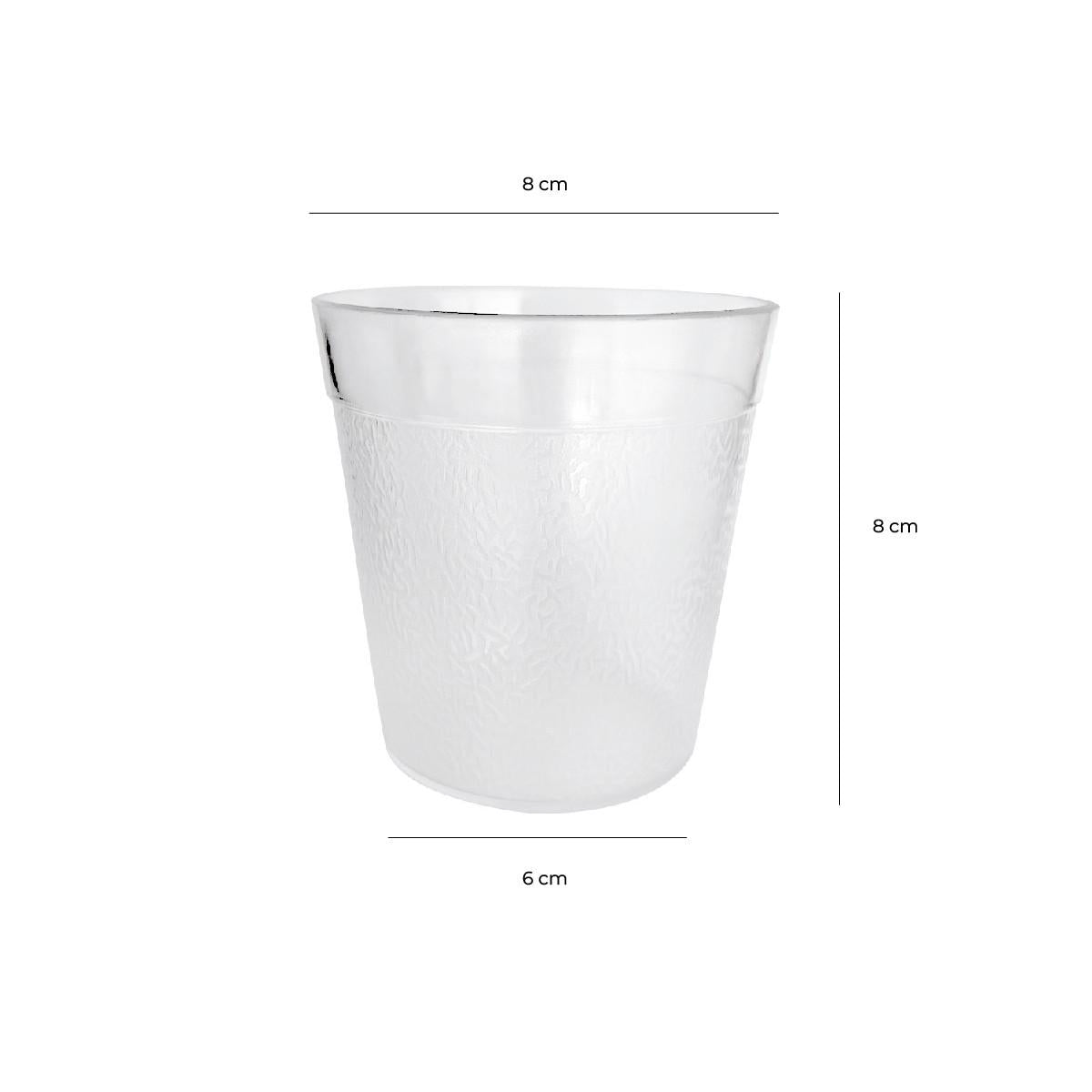 Set De 12 Vaso Empedrado 250 Cc Policarbonato Irrompible