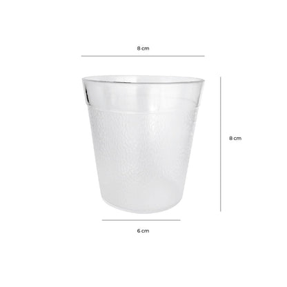 Set De 12 Vaso Empedrado 250 Cc Policarbonato Irrompible
