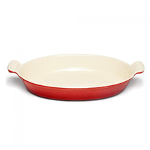 Plato De Hierro Enlozado Ovalado Rojo 26 Cm