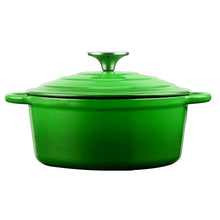 Olla Hierro Fundido Redonda Verde 24x12 Cm