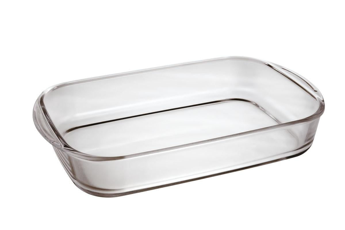 Fuente Rectangular De Vidrio 39x24x6 Cm