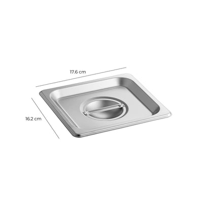 Tapa Contenedor Gastronómico Acero Inoxidable GN 1/6 Linea Premium