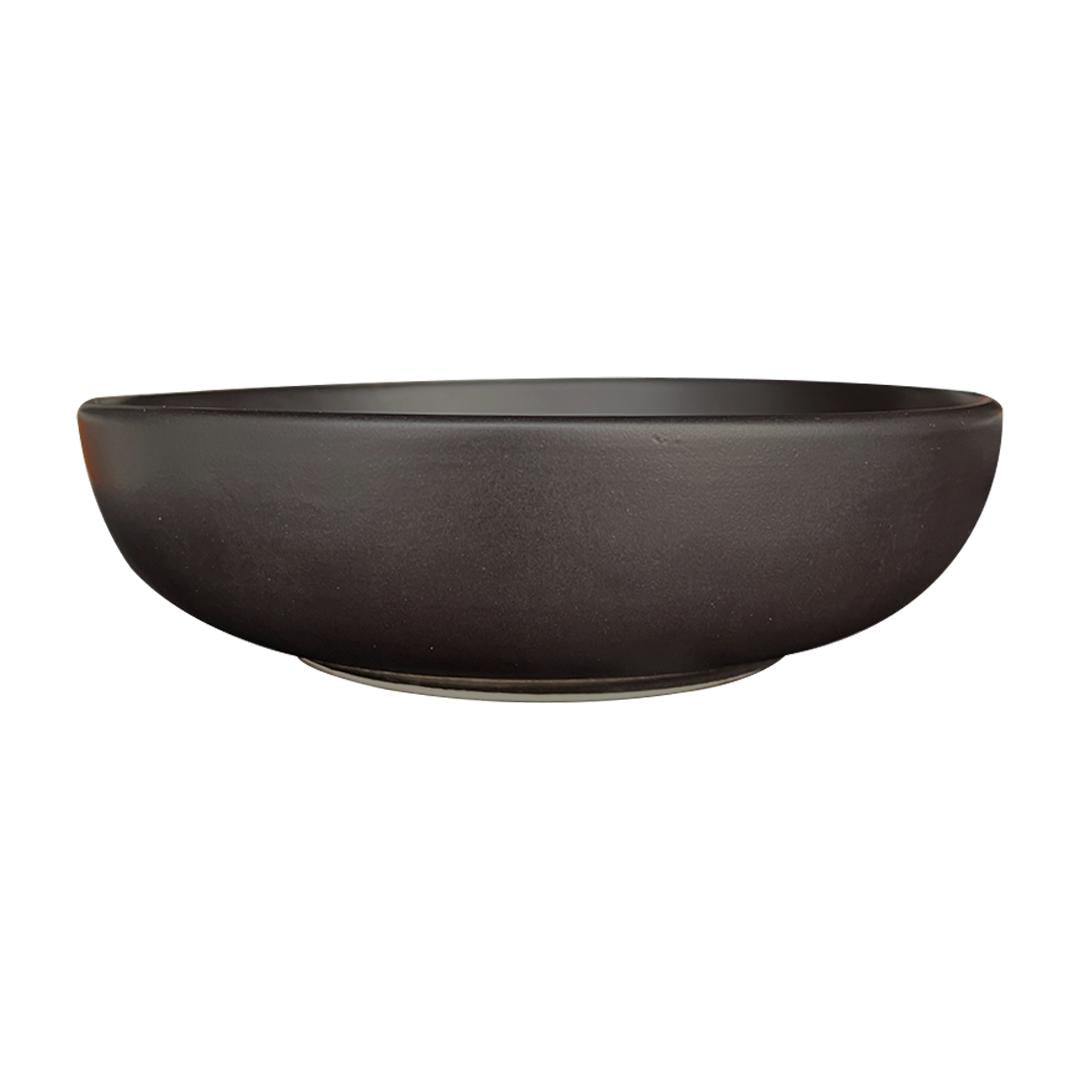 Bowl Cerámica Rustica 18 Cm Negro Línea Oslo