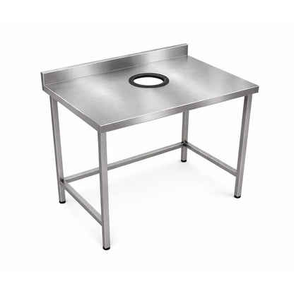 Mesón Desconche Acero Inoxidable 120X60X85 Cm