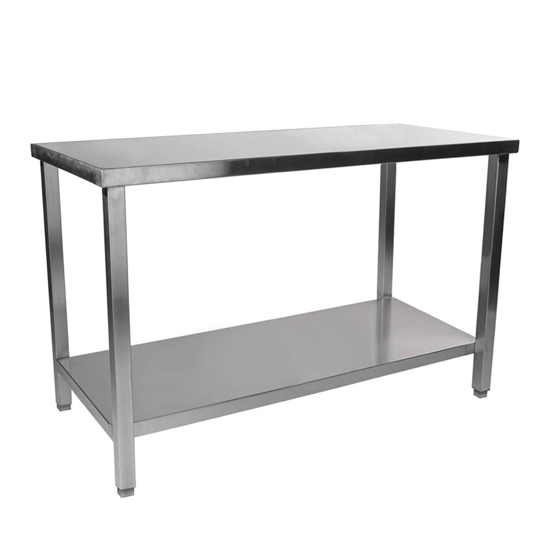 Meson De Trabajo Central Acero Inoxidable 140X70X85 Cm