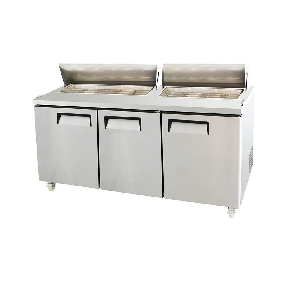 Salsera Refrigerada Acero Inoxidable 3 Puertas 185 Cm Norkalt