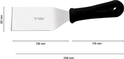 Espátula Curva 6 Cm Mango Negra Línea Durafio