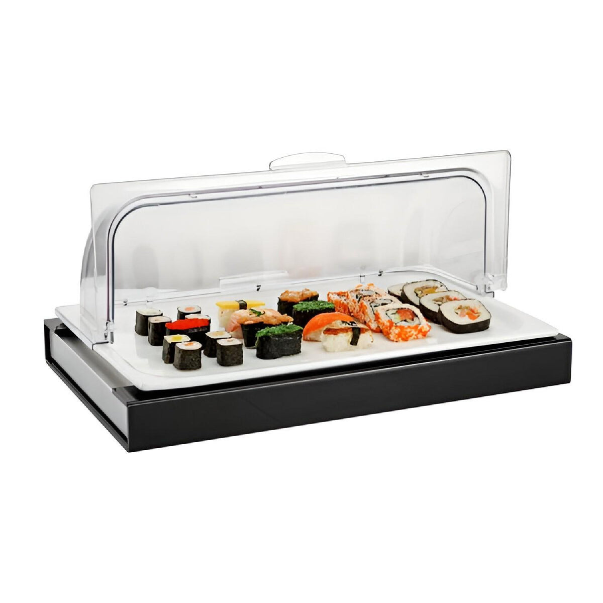 Exhibidor Buffet Frio C/Tapa Roll Inserto Gn 1/1X2 Cm