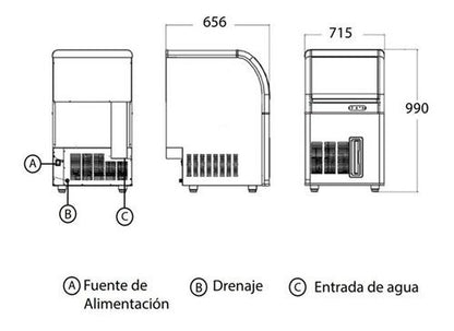 Maquina De Hielo ZBY-90 Crescent