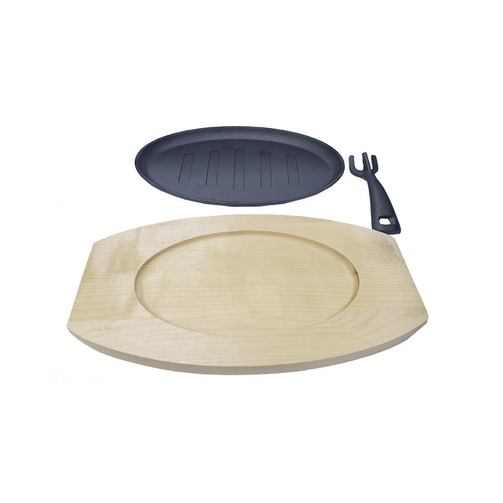 Sartén De Hierro Ovalado Con Base 27 Cm