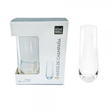 Set Vasos De Champaña 295 Ml 4 Unidades