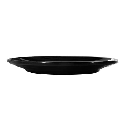 Plato Melamina Redondo Sin Borde Negra 23 Cm Línea Clásica