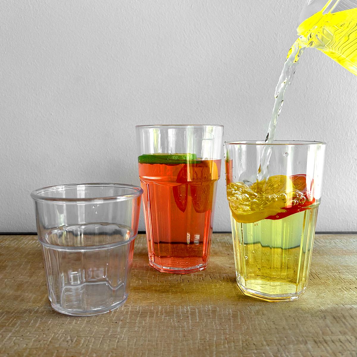 Set de 4 Vaso Policarbonato Transparente 250 Ml