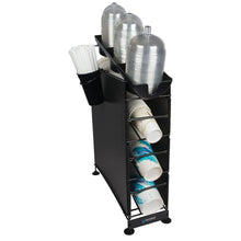 Organizador Vasos 3 Niveles Sobremesa Con Paneles Y Porta Tapas