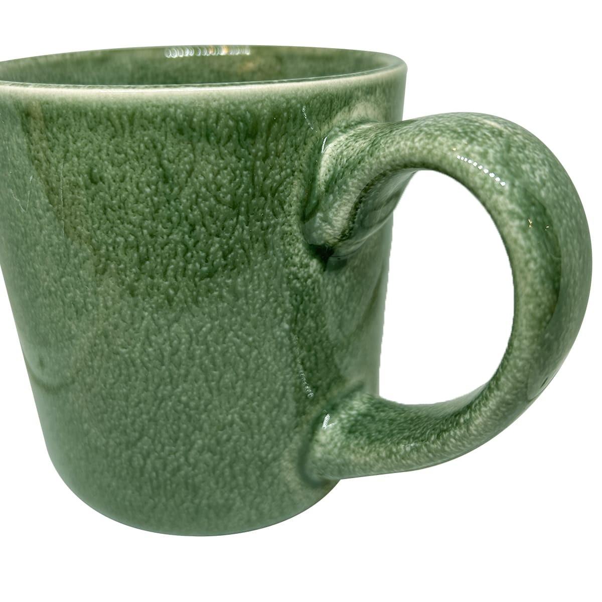 Set De 6 Mug 400 Ml Ceramica Verde Línea Rustica