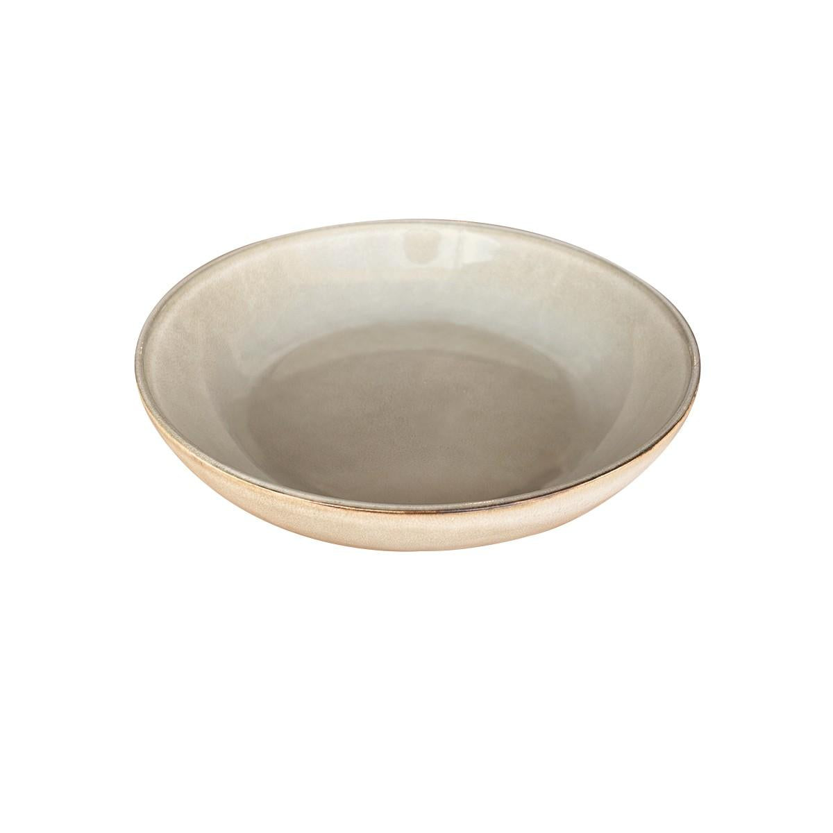 Set 6 Bowl Redondo Ceramica 21.8X5 Cm Beige Linea Oslo