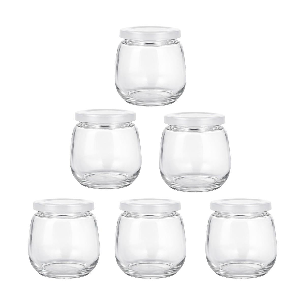 Pack De 6 Frasco De Vidrio 200Cc Tapa Hermética Plastica