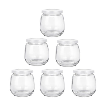 Pack De 6 Frasco De Vidrio 200Cc Tapa Hermética Plastica