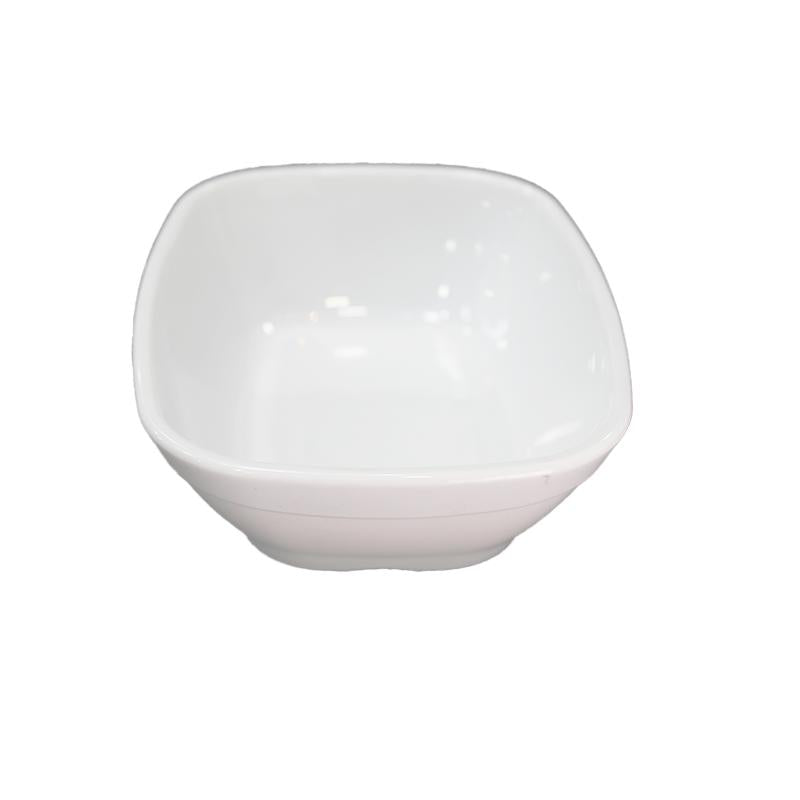 Set de 6 Pocilloss Melamina Rectangular Blanca 20x4.5 Cm Línea Clásica