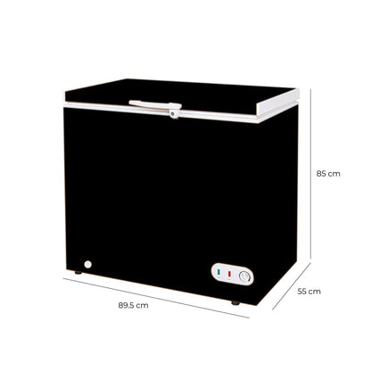 Congeladora Horizontal 215 Litros Color Negro Norkalt