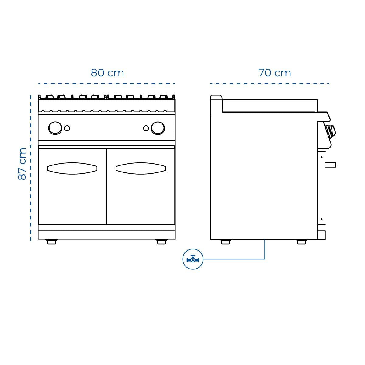 Parrilla A Gas Linea 700 Volter