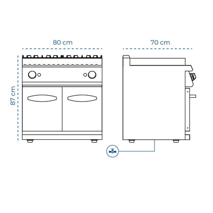 Parrilla A Gas Linea 700 Volter