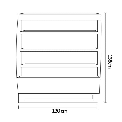 Vitrina Refrigerada Abierta 130x74x138Cm Norkalt