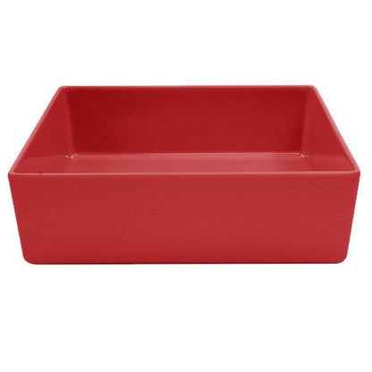 Recipiente Rojo 25x25x7.6Cm.